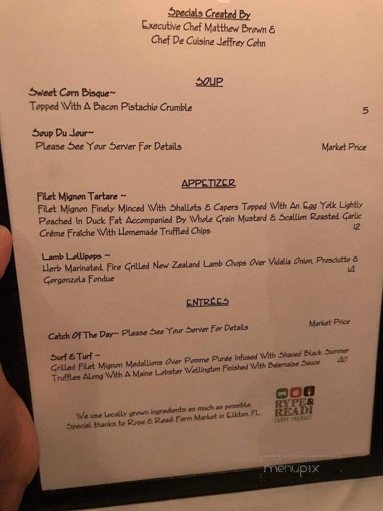 Collage Restaurant - St Augustine, FL menu_pic