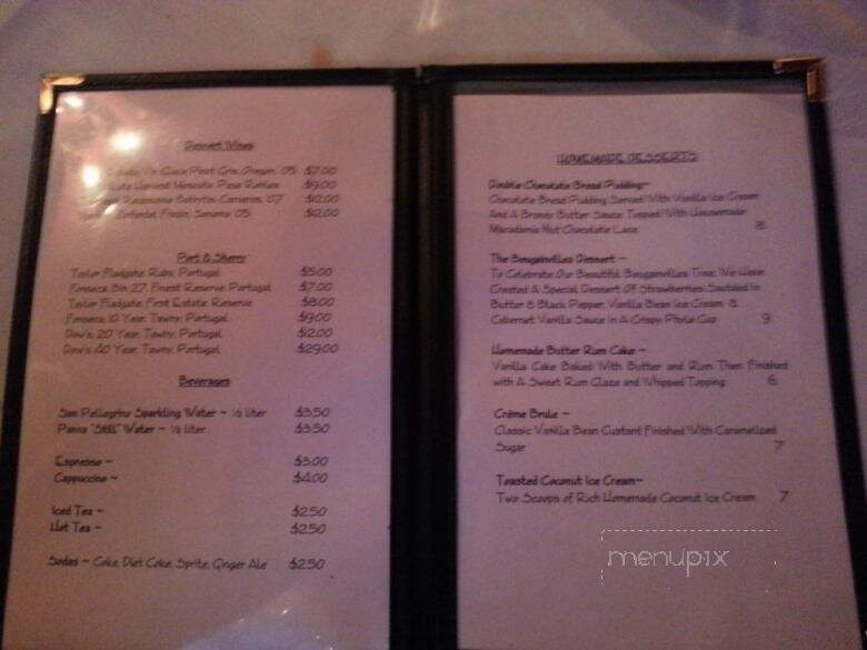 Collage Restaurant - St Augustine, FL menu_pic