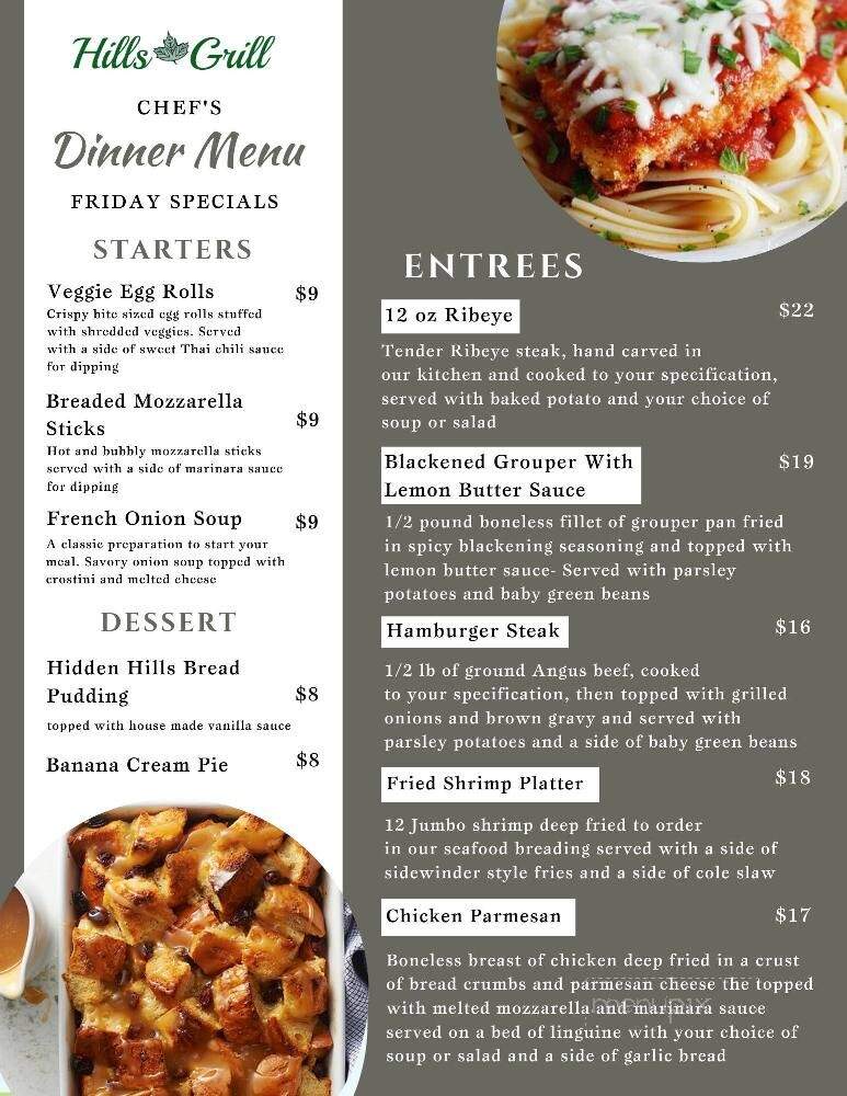 Hidden Hills Country Club - Jacksonville, FL menu_pic