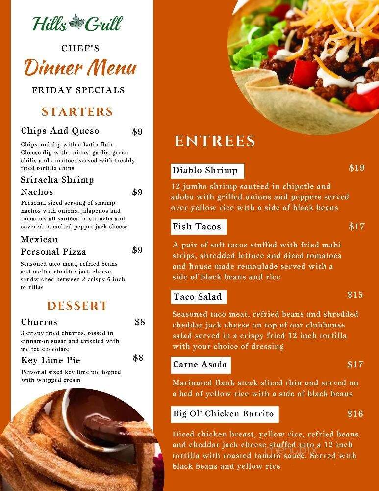 Hidden Hills Country Club - Jacksonville, FL menu_pic