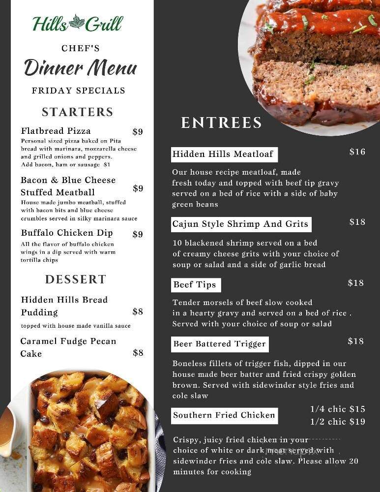 Hidden Hills Country Club - Jacksonville, FL menu_pic
