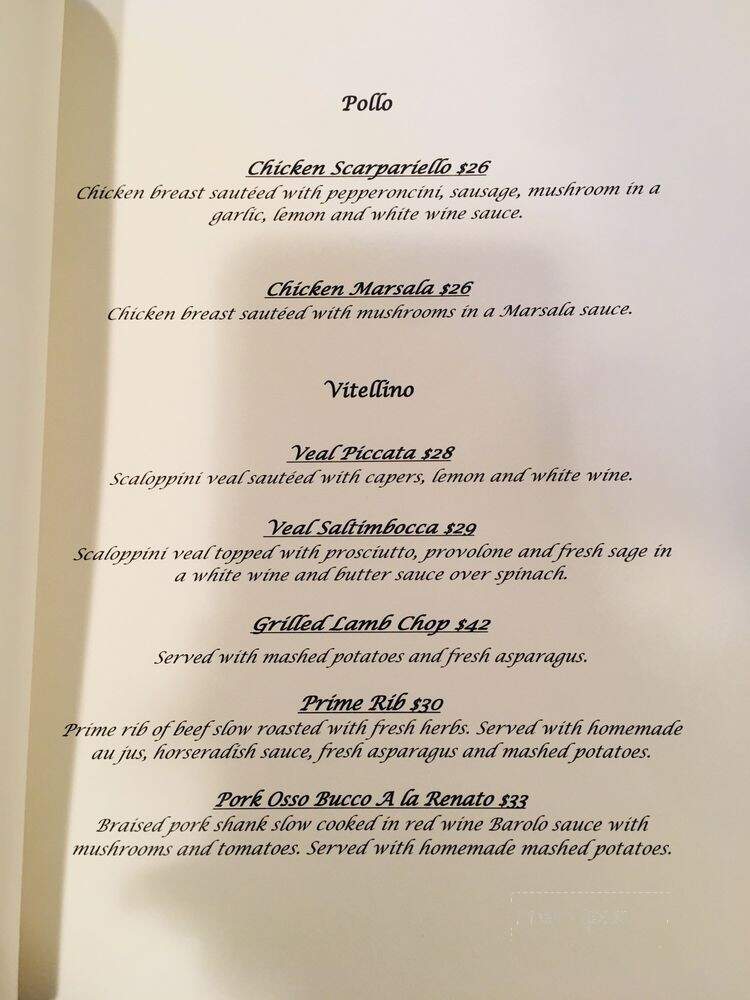 Renato's Italian Ristorante - Stuart, FL menu_pic