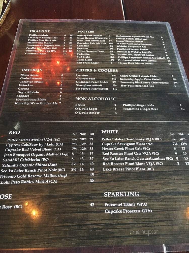 Chaise Lounge - Vancouver, BC menu_pic