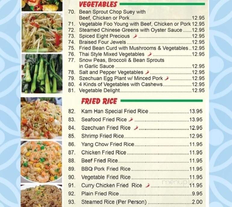 Kam Han Szechuan House - Calgary, AB menu_pic