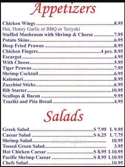 Ocean Park Pizza & Steakhouse - Aldergrove, BC menu_pic