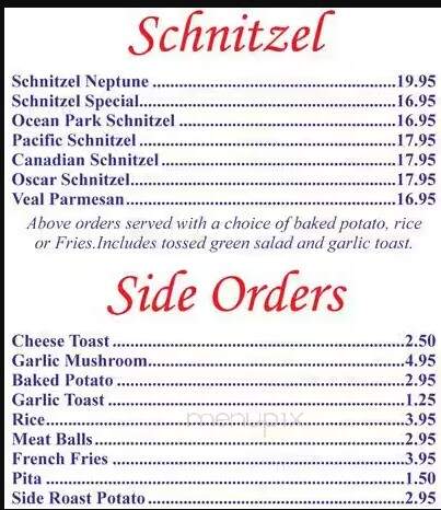 Ocean Park Pizza & Steakhouse - Aldergrove, BC menu_pic