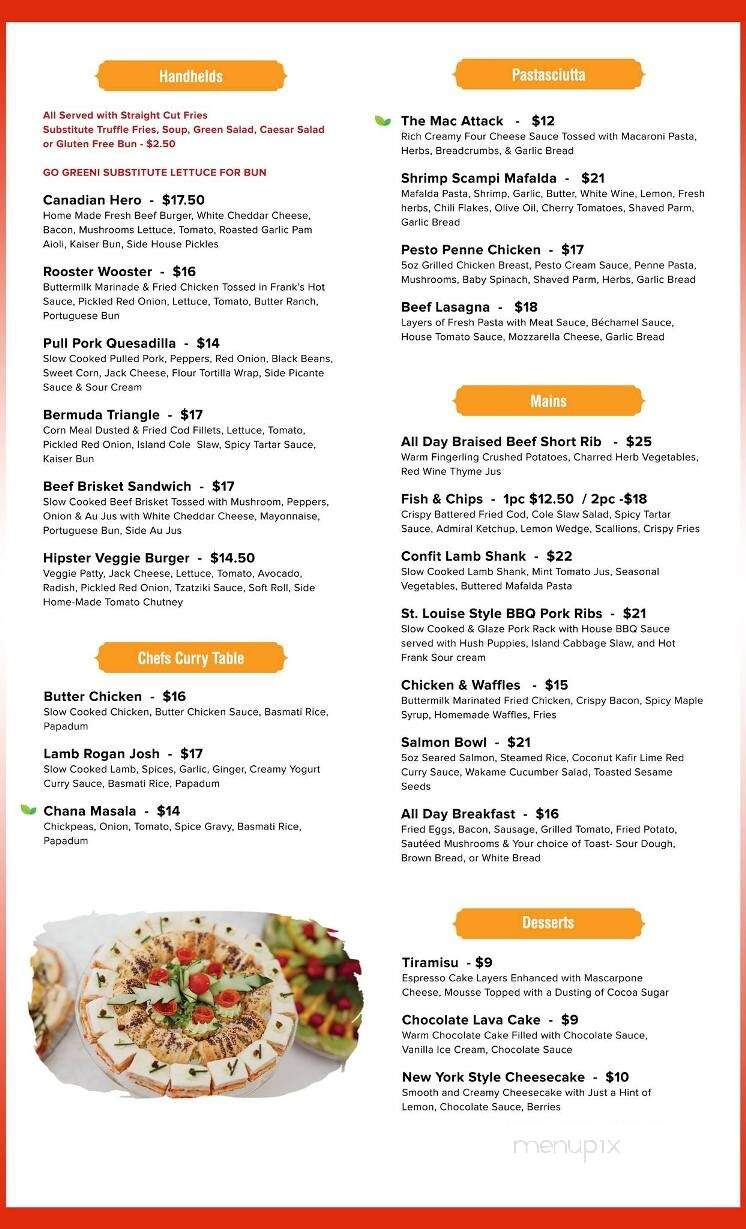 Old Admiral Pub & Grill - Burnaby, BC menu_pic