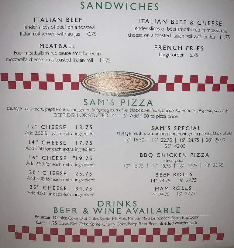 Sam's Pizza - Morris, IL menu_pic