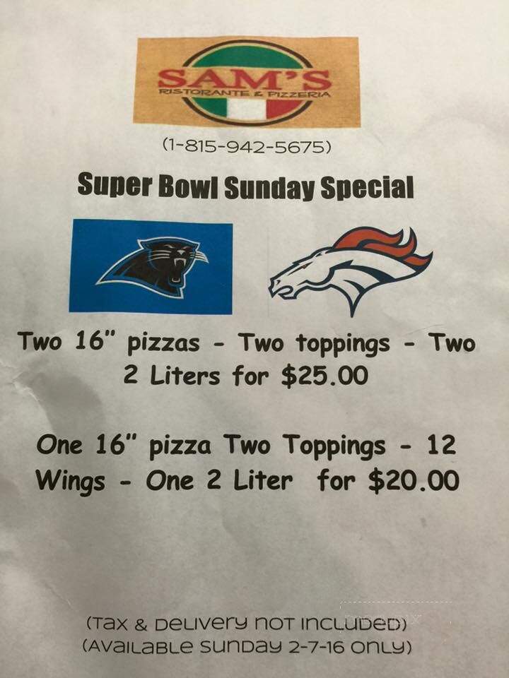 Sam's Pizza - Morris, IL menu_pic