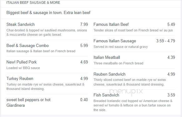 Billy's Beef Hot Dogs & More - Spring Grove, IL menu_pic