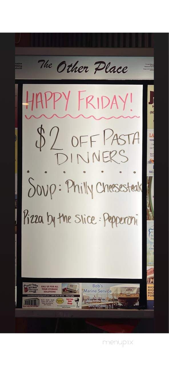 Other Place - Clear Lake, IA menu_pic