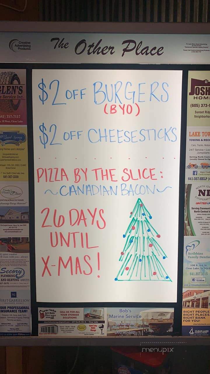 Other Place - Clear Lake, IA menu_pic