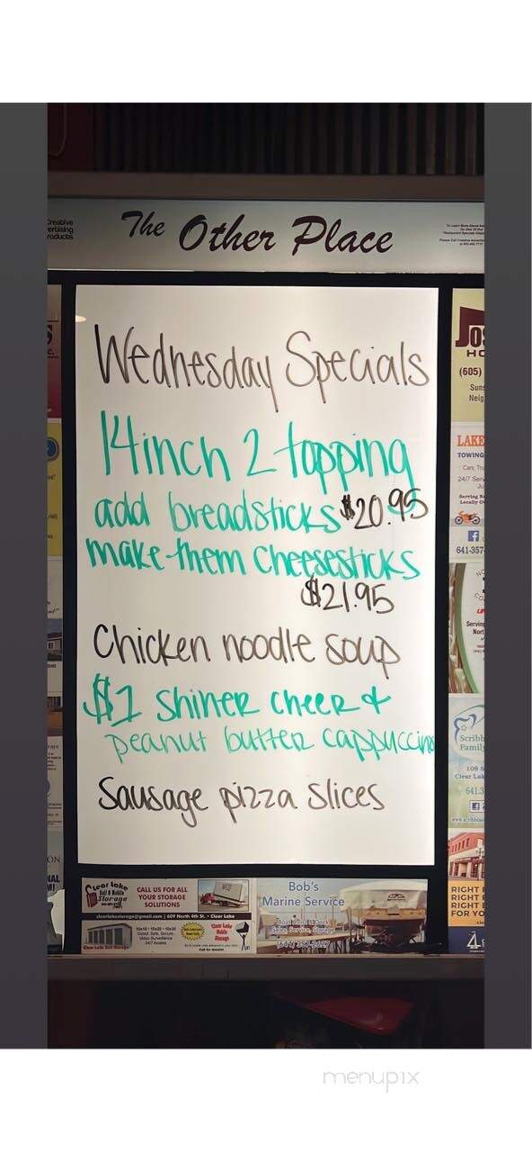 Other Place - Clear Lake, IA menu_pic