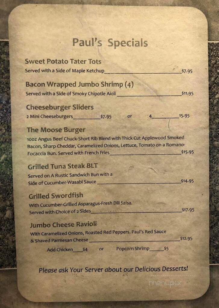 Paul's Pizza & Seafood - Falmouth, MA menu_pic