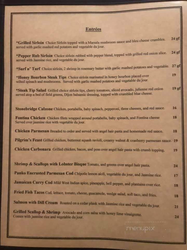Stonebridge Bistro - Onset, MA menu_pic