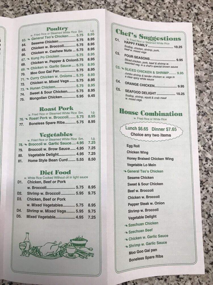 Taiwan Restaurant - Macon, GA menu_pic