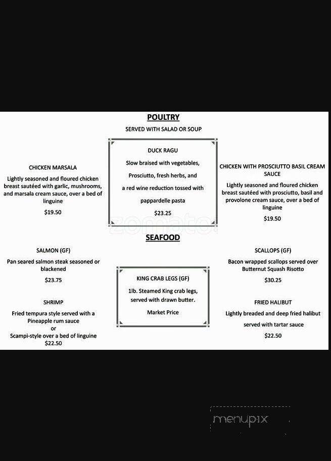 Granary Restaurant - Billings, MT menu_pic