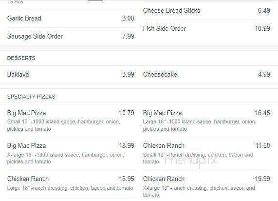 Milford House Of Pizza - Milford, NH menu_pic