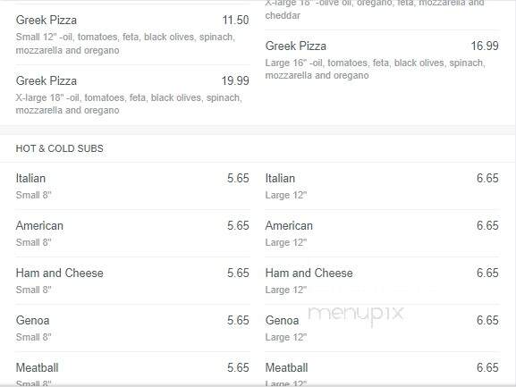 Milford House Of Pizza - Milford, NH menu_pic