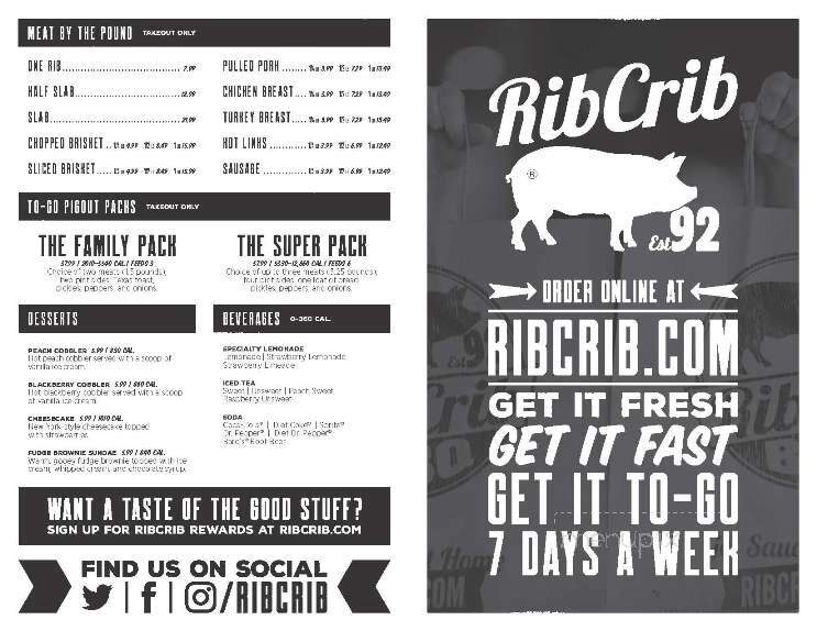Rib Crib Barbecue - Clovis, NM menu_pic