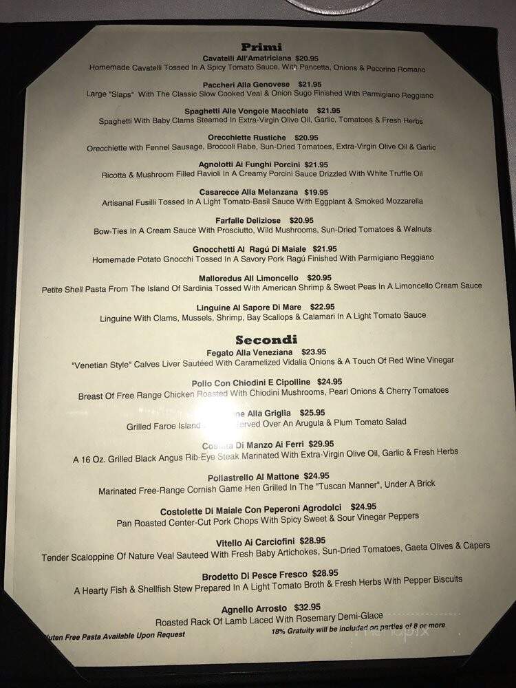 Aroma Osteria - Wappingers Falls, NY menu_pic