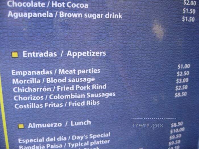 Asi Es Colombia Bakery Restaurant - Port Chester, NY menu_pic
