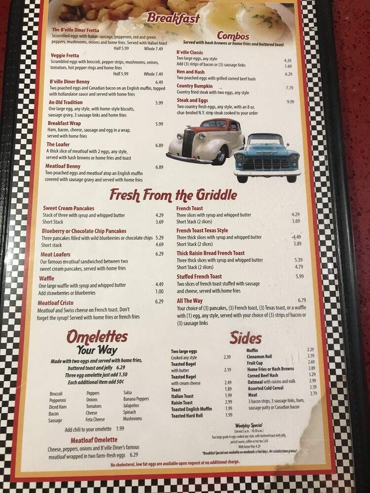 B'Ville Diner - Baldwinsville, NY menu_pic