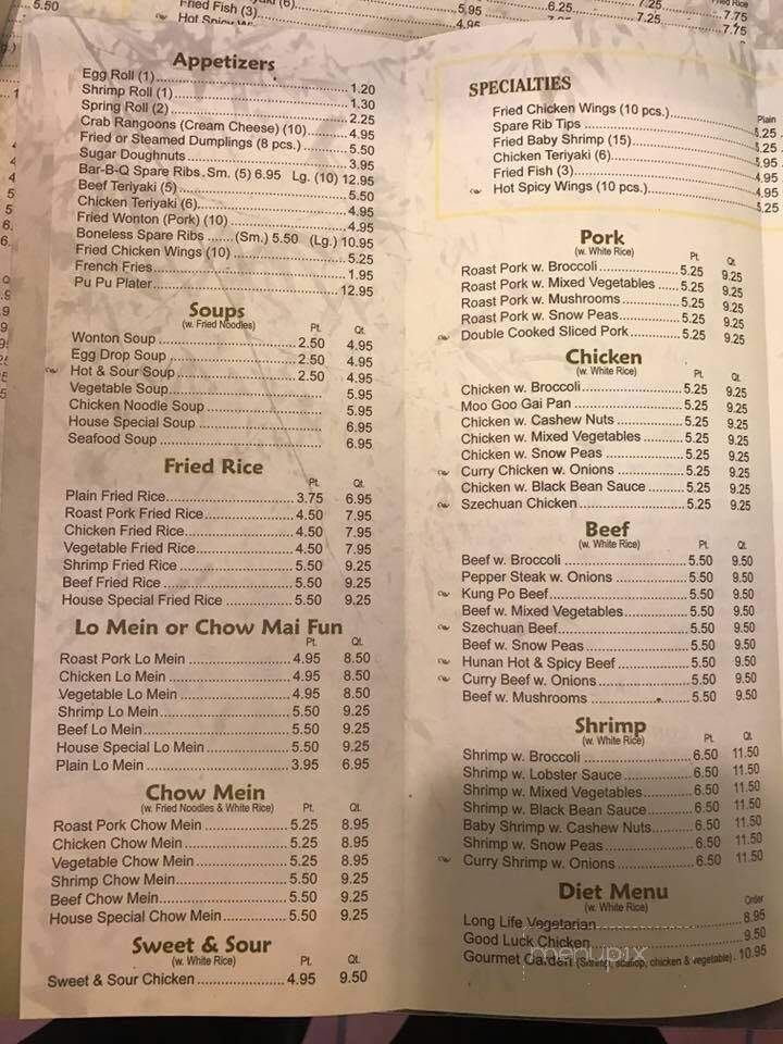 Peking clearance wok menu