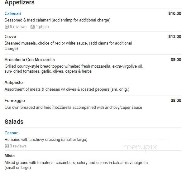 La Campagna - Quakertown, PA menu_pic