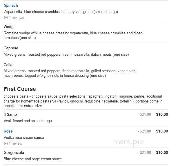 La Campagna - Quakertown, PA menu_pic