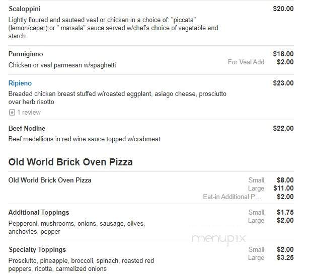 La Campagna - Quakertown, PA menu_pic