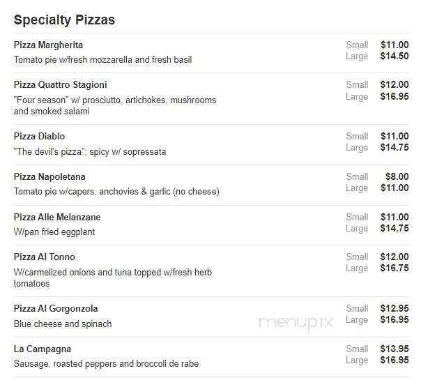 La Campagna - Quakertown, PA menu_pic