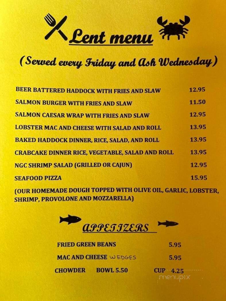 Norvelt Golf Course Bar-Grill - Mount Pleasant, PA menu_pic