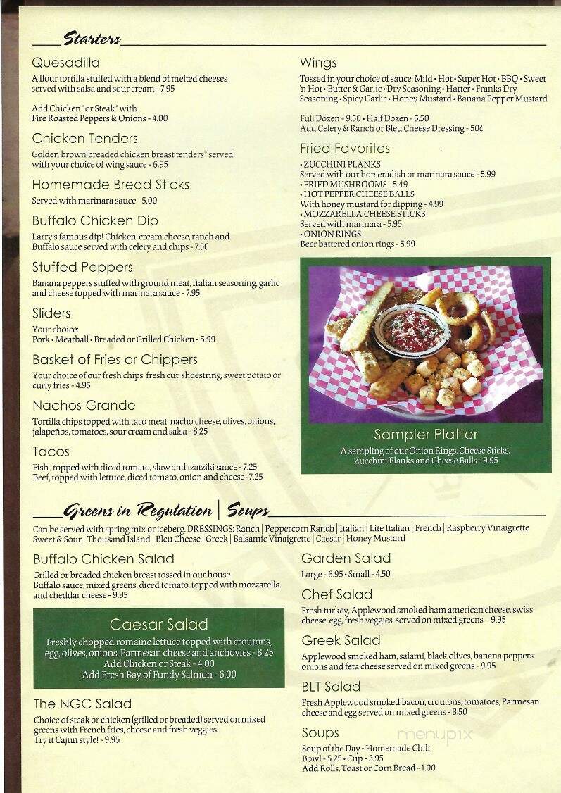 Norvelt Golf Course Bar-Grill - Mount Pleasant, PA menu_pic