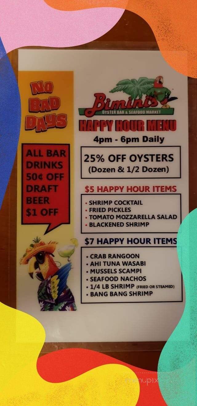 Bimini's Oyster Bar & Seafood - Myrtle Beach, SC