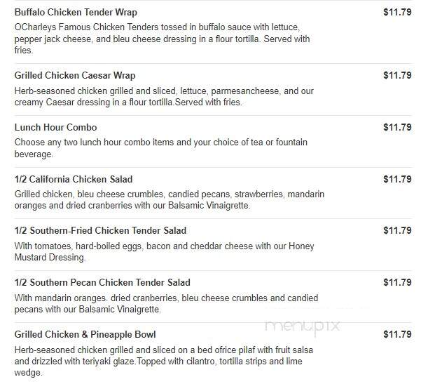 O'Charley's - Columbia, TN menu_pic