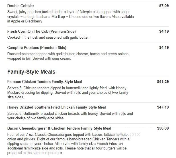O'Charley's - Columbia, TN menu_pic