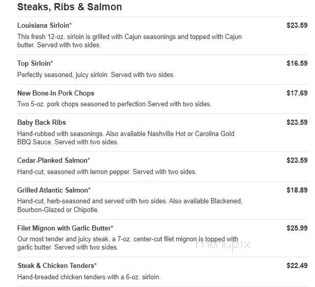 O'Charley's - Columbia, TN menu_pic