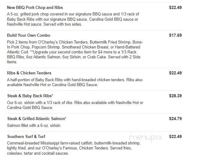 O'Charley's - Columbia, TN menu_pic