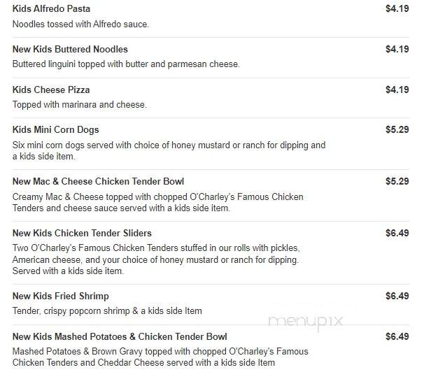 O'Charley's - Columbia, TN menu_pic