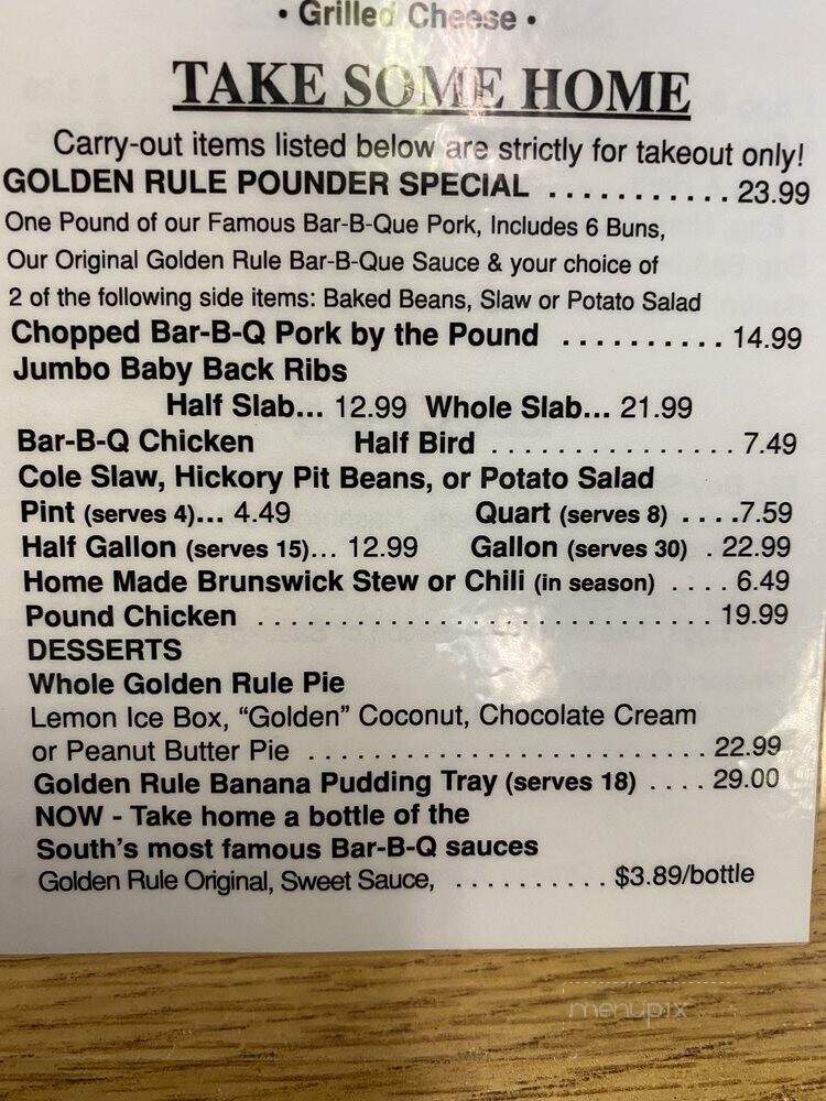 Golden Rule Barbecue - Trussville, AL