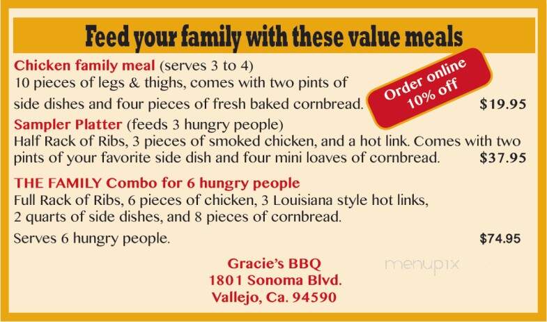 Gracie's Bbq & Grill Restaurant - Vallejo, CA