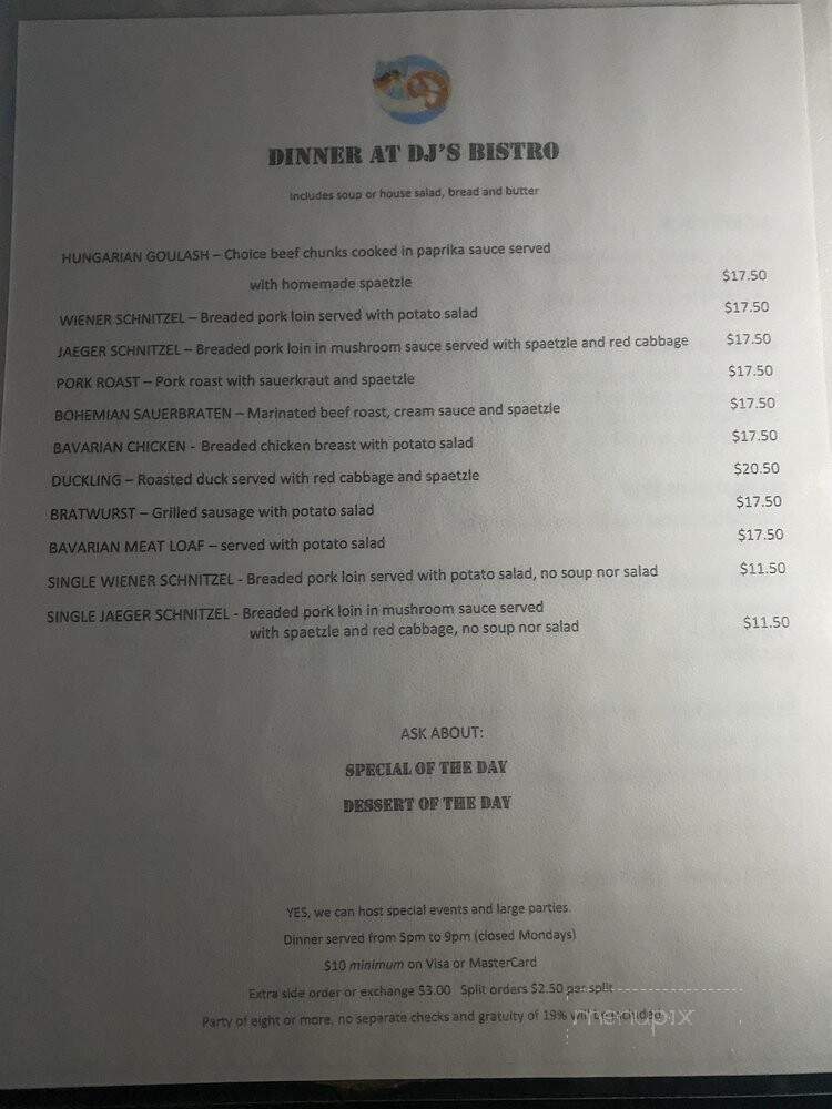 D J's Bistro - Concord, CA menu_pic