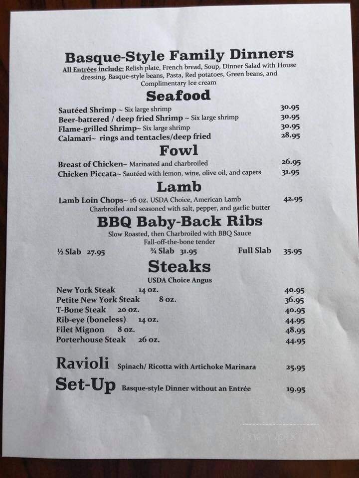 Basque Norte - Chico, CA menu_pic