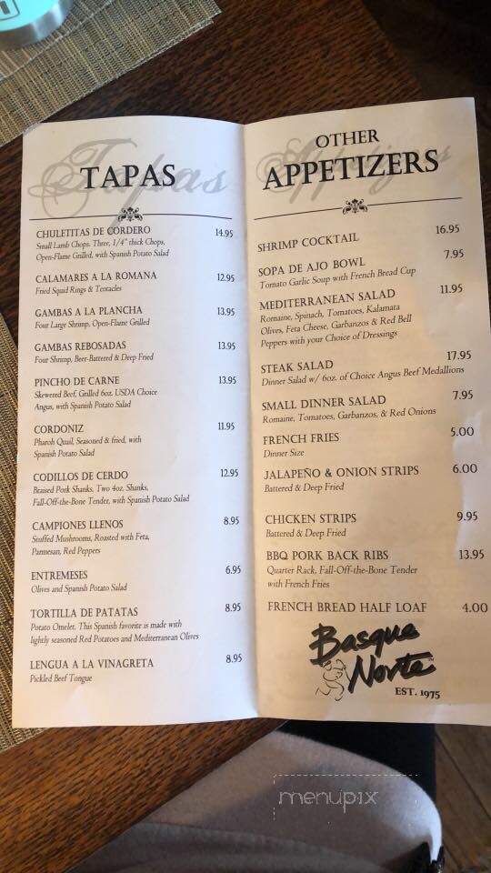 Basque Norte - Chico, CA menu_pic