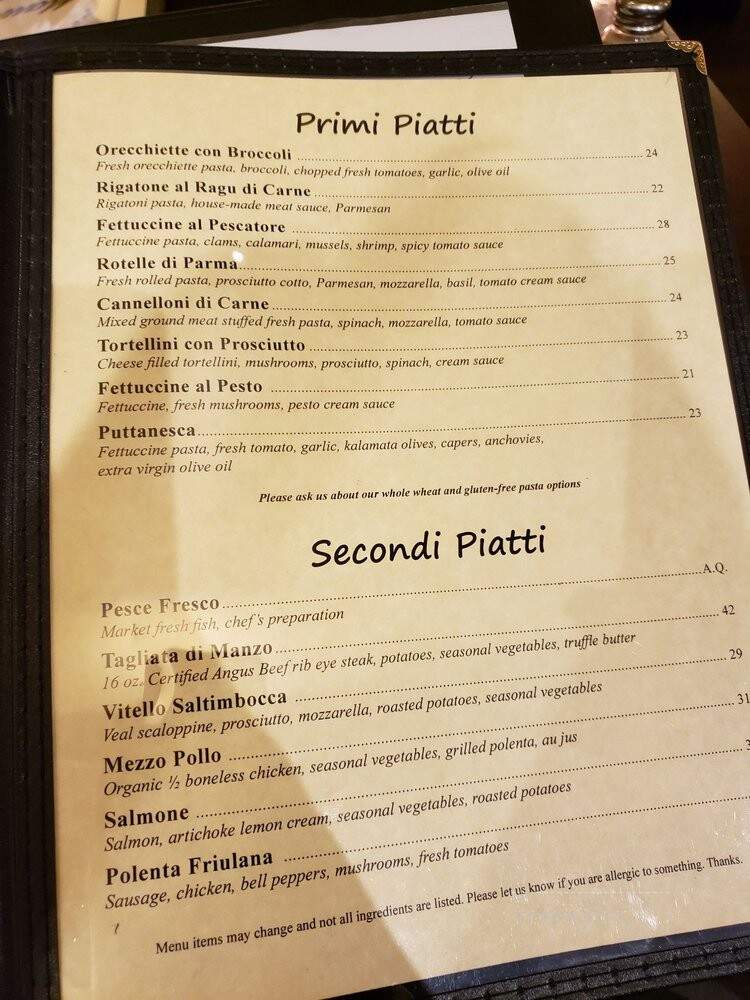 Maurizio's - Morgan Hill, CA menu_pic