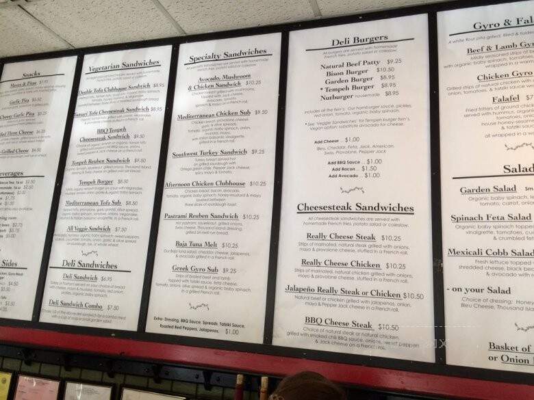 Afternoon Deli - Grass Valley, CA menu_pic