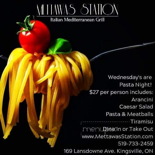 Mettawas Station Mediterranean Restaurant - Kingsville, ON menu_pic