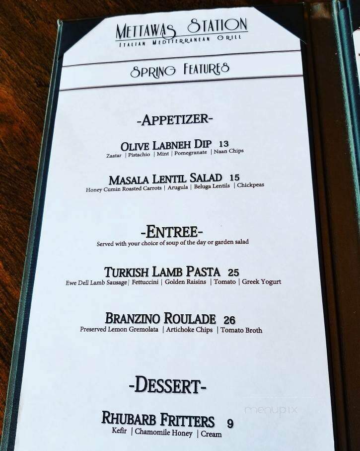 Mettawas Station Mediterranean Restaurant - Kingsville, ON menu_pic
