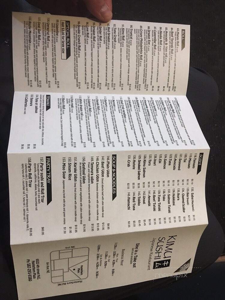 Sushi Kimu - Calgary, AB menu_pic